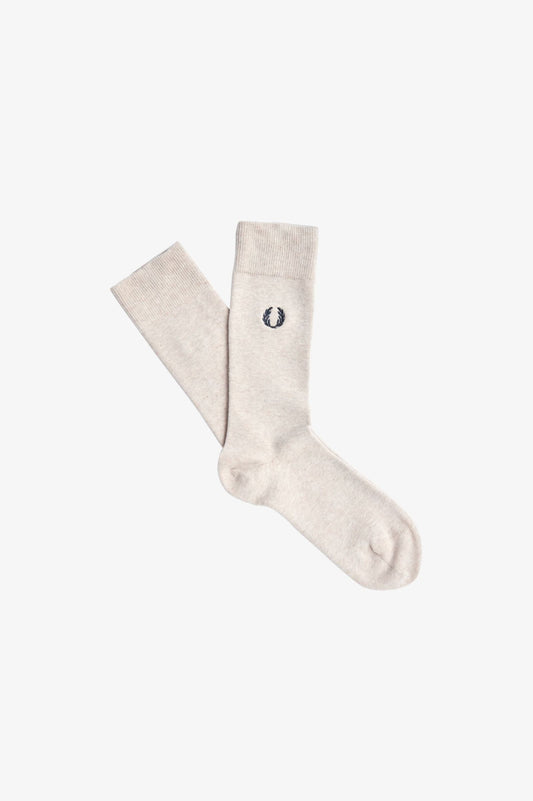 Fred Perry Classic Laurel Wreath Sock Snow White / Black