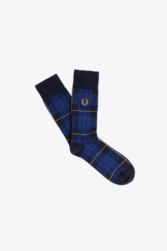 Fred Perry Tartan Sock Navy