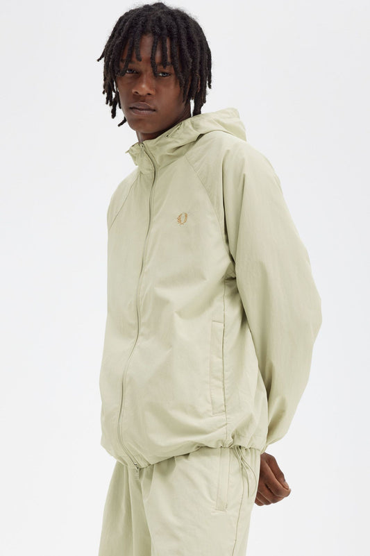 Fred Perry Hooded Shell Jacket Light Oyster