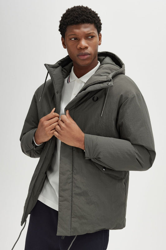 Fred Perry Zip Through Padded Jacket Fieldgreen