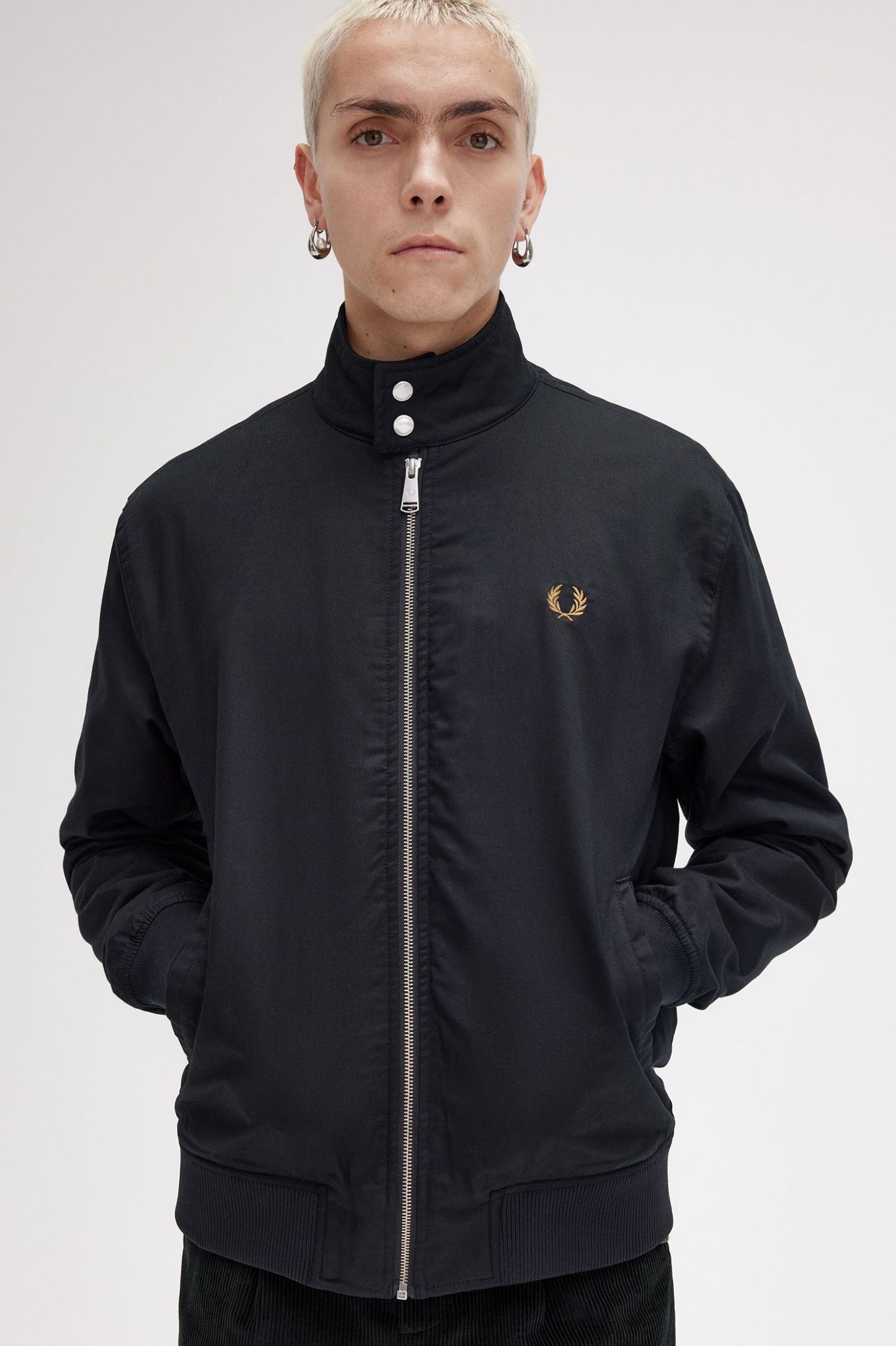 Fred Perry Padded Harrington Jacket Black