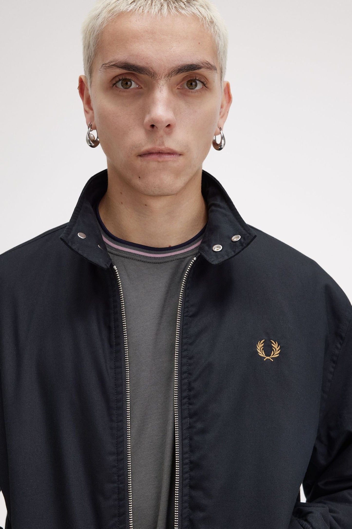 Fred Perry Padded Harrington Jacket Black