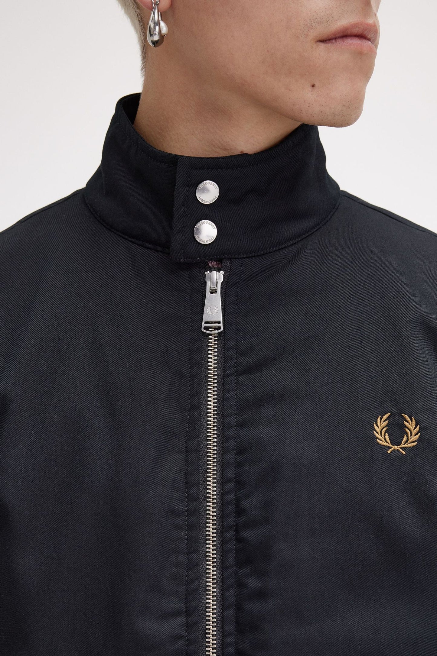 Fred Perry Padded Harrington Jacket Black