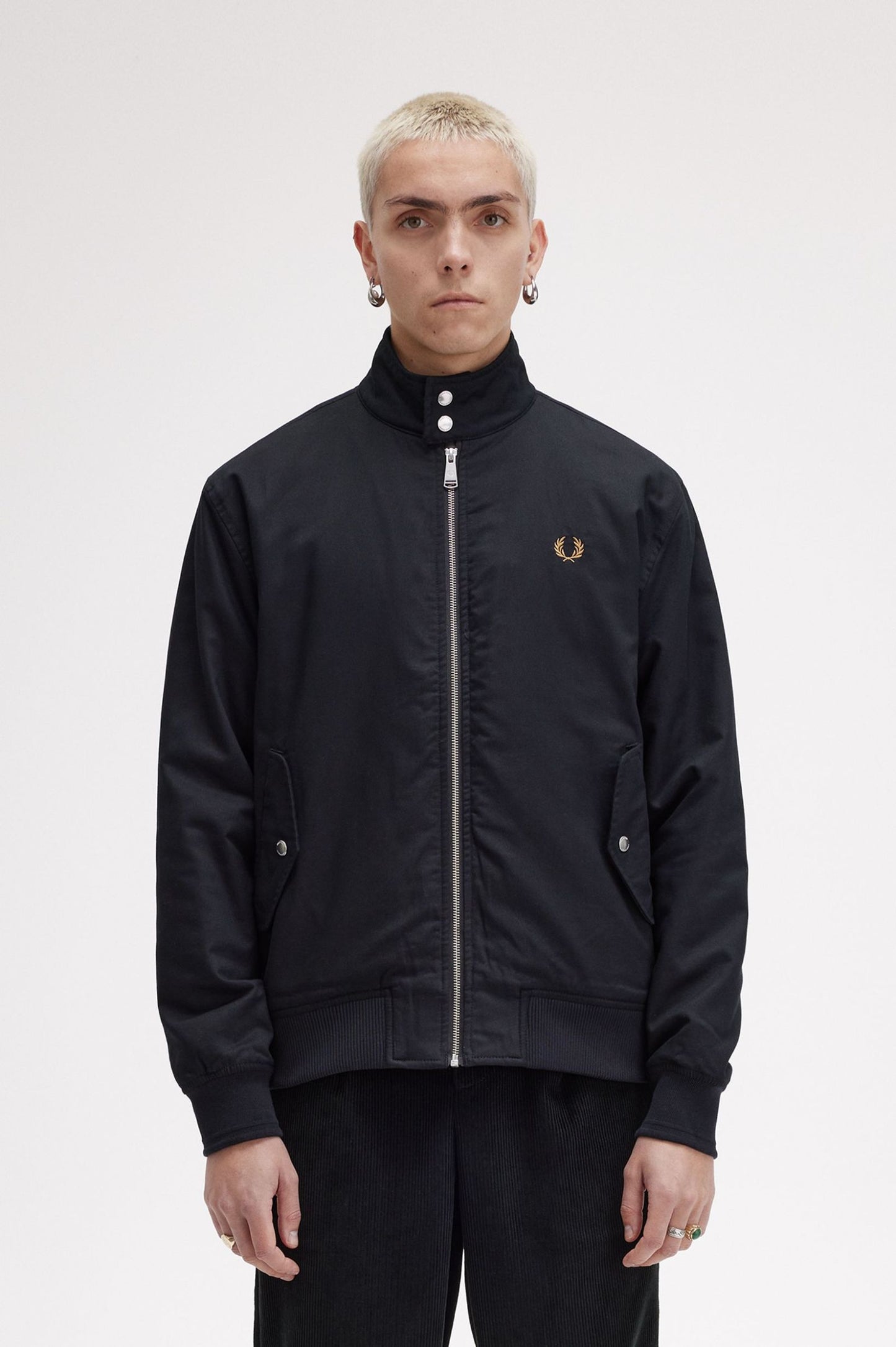 Fred Perry Padded Harrington Jacket Black