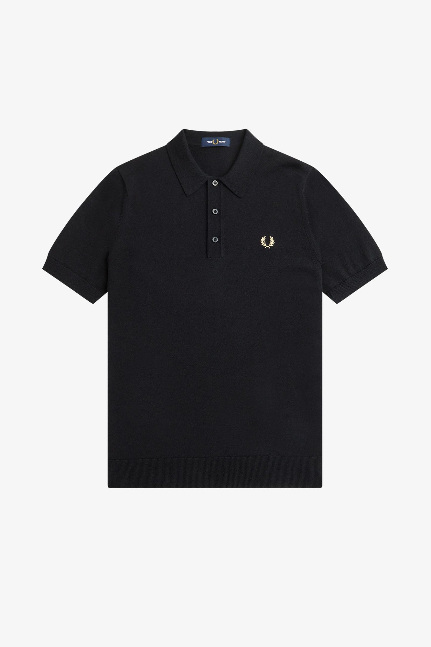 Fred Perry Classic Knitted Shirt Black