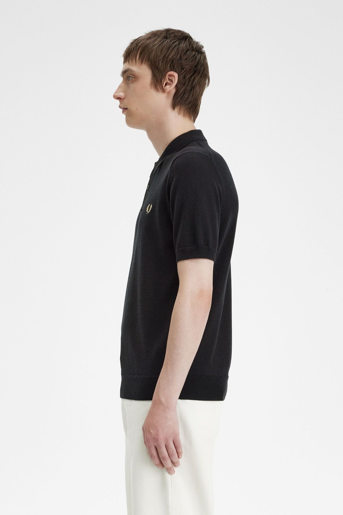 Fred Perry Classic Knitted Shirt Black