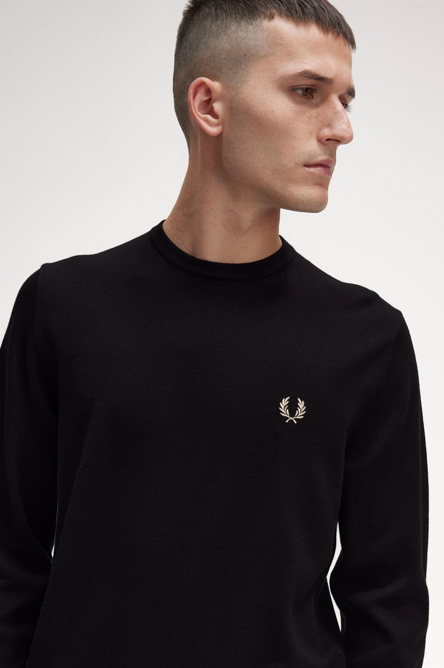 Fred Perry Classic Crew Neck Jumper Black