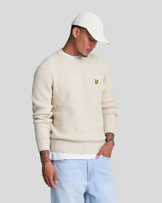 Lyle & Scott Waffle Knit Jumper Cove