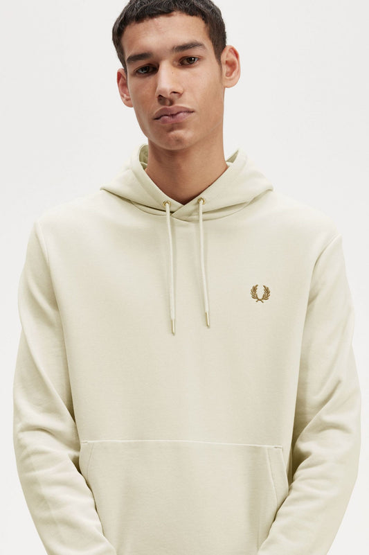 Fred Perry Tipped Hooded Sweatshirt Oatmeal