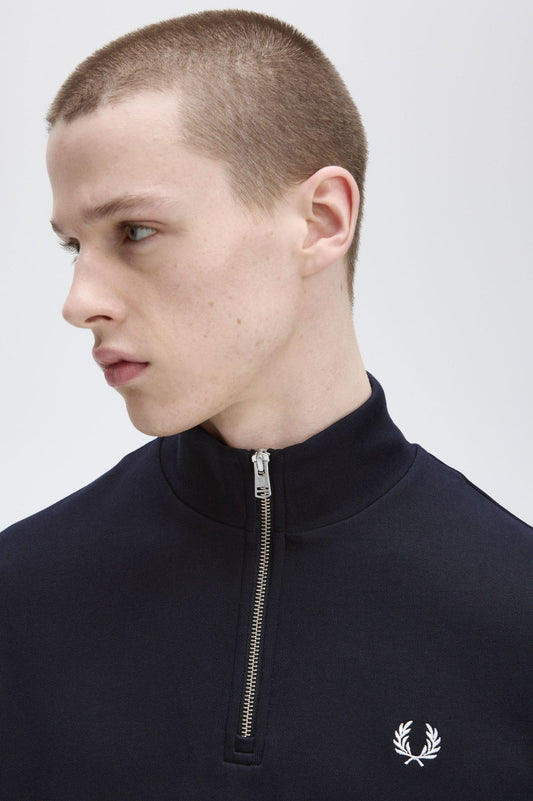 Fred Perry Half Zip Sweatshirt Navy