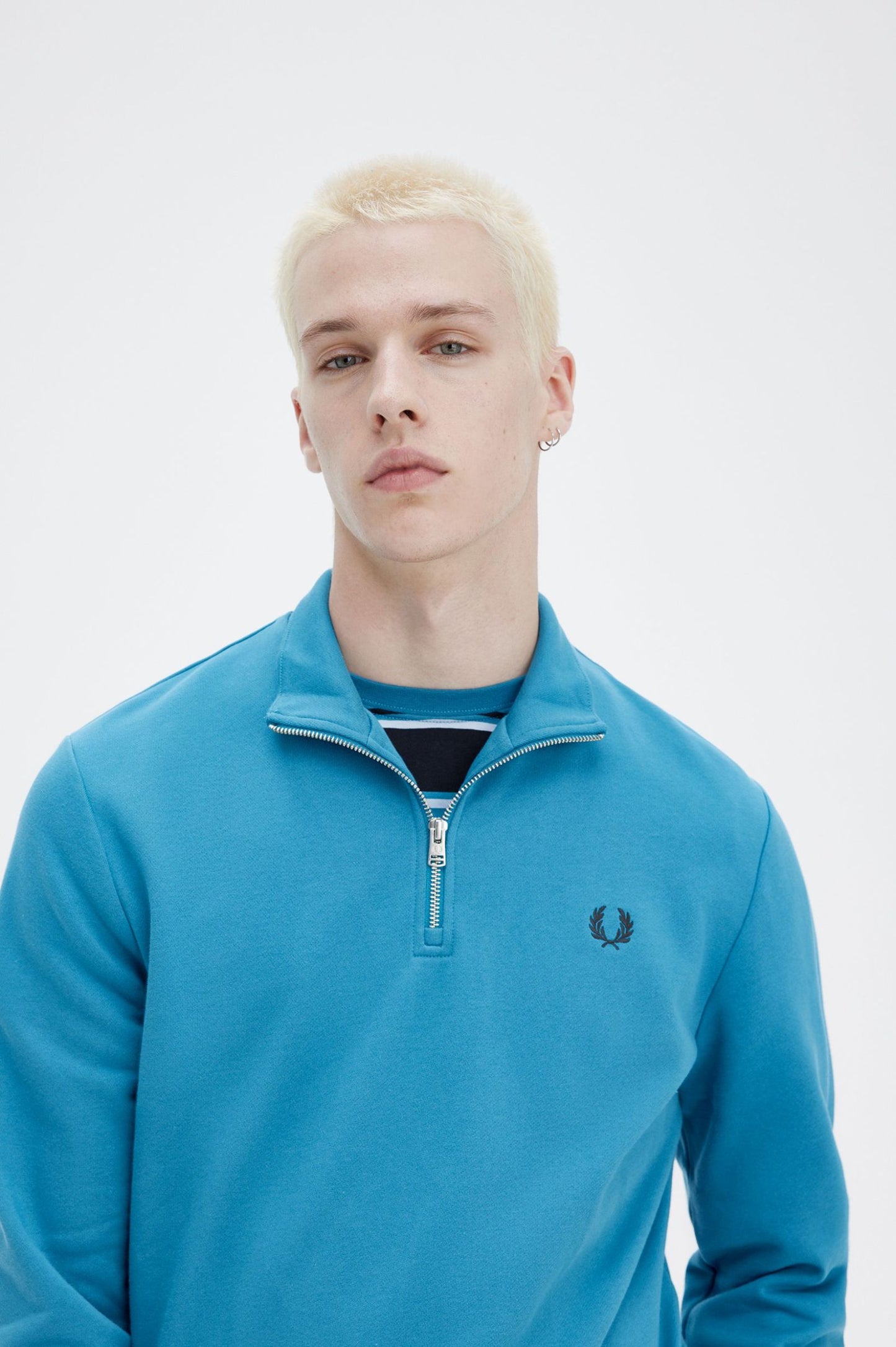 Fred Perry Half Zip Sweatshirt Ocean Bay / Navy