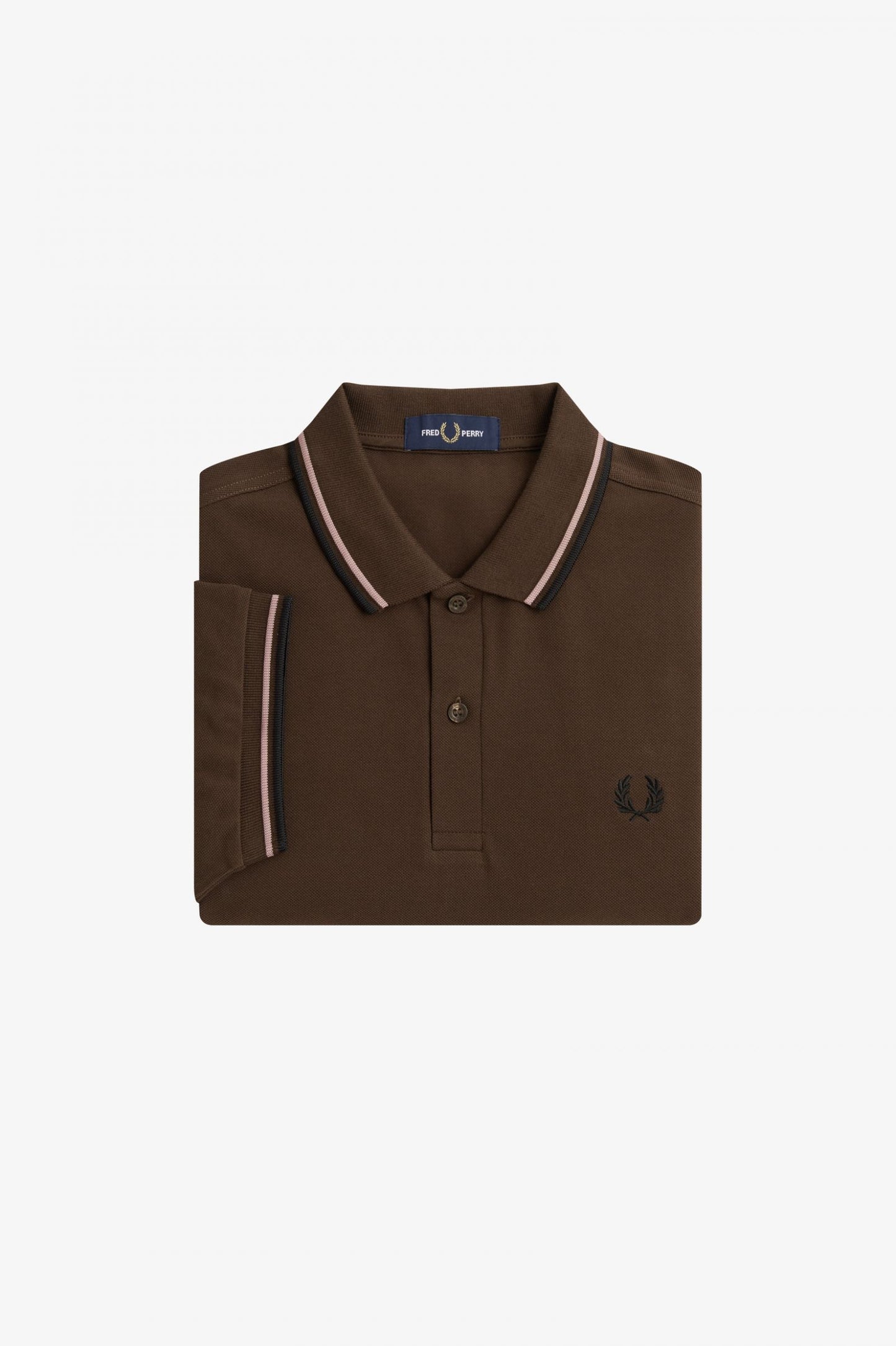 Fred Perry Polo M3600 Burnt Tobacco / Dark Pink / Black