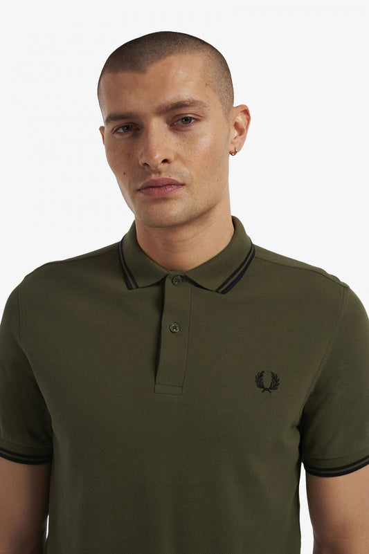 Fred Perry Polo M3600 Uniform Green / Black