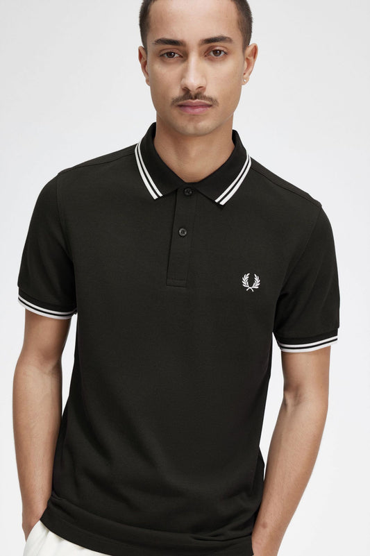 Fred Perry Polo M3600 Nightgreen / Snowwhite