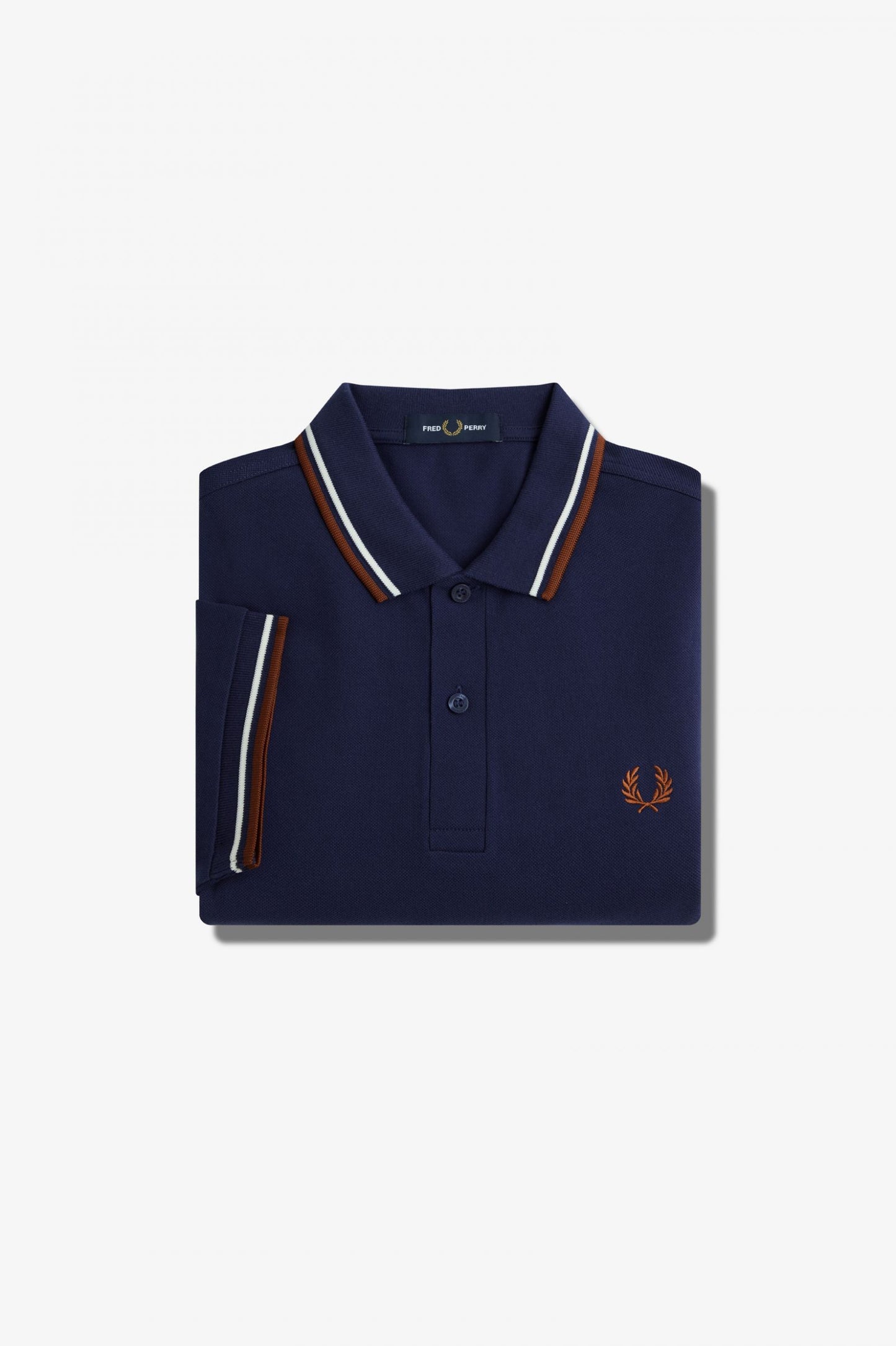 Fred Perry Polo M3600 French Navy / Ecru / Whiskey Brown