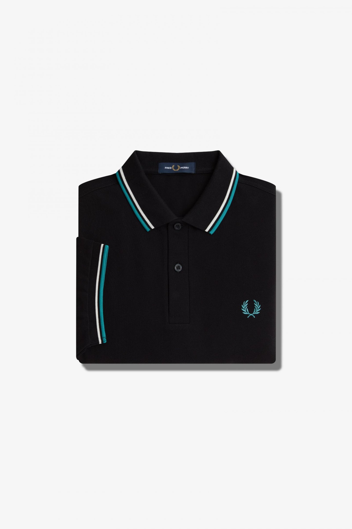 Fred Perry Polo M3600 Black / Ecru / Dark Mint