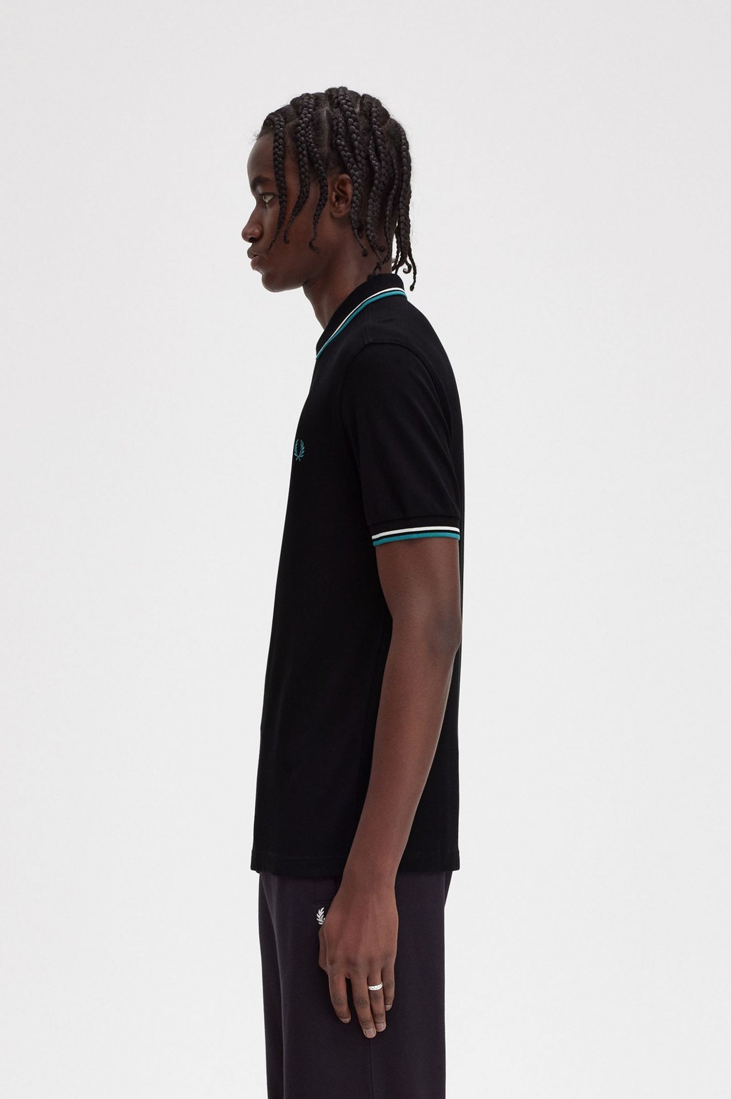 Fred Perry Polo M3600 Black / Ecru / Dark Mint