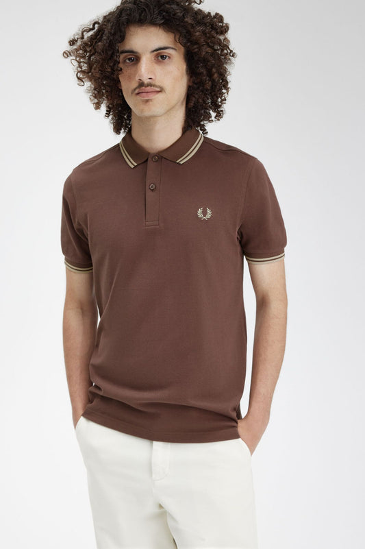 Fred Perry Polo M3600 Brick / Warmgrey