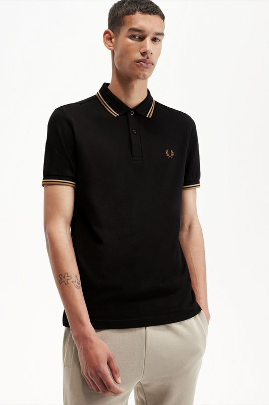 Fred Perry Polo M3600 Black / Warmstone / SHDST