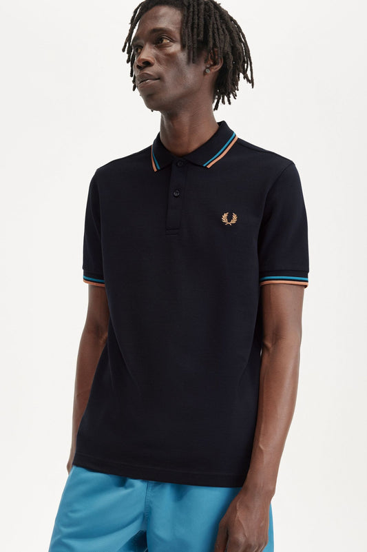 Fred Perry Polo M3600 Navy / Cyber Blue / LGRUST