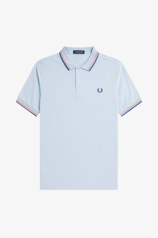 Fred Perry Polo M3600 Light Smoke / Coral Heat / Shaded Cobalt