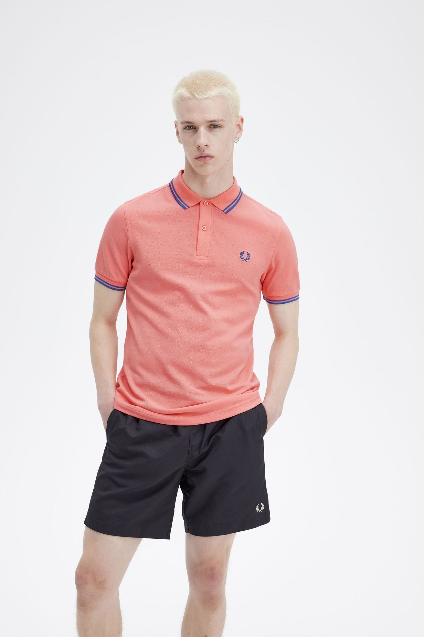 Fred Perry Polo M3600 Coral Heat / Shaded Cobalt
