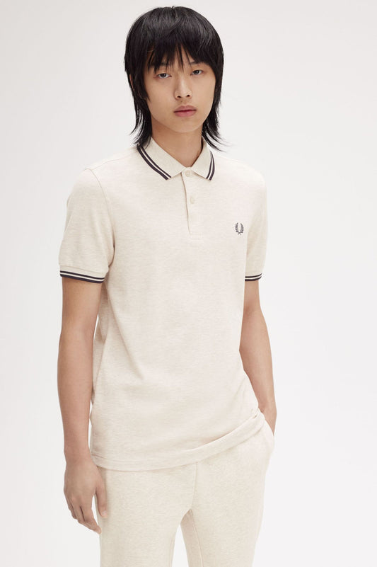 Fred Perry Polo M3600 Porridge Marl / Anchor Grey / Anchor Grey