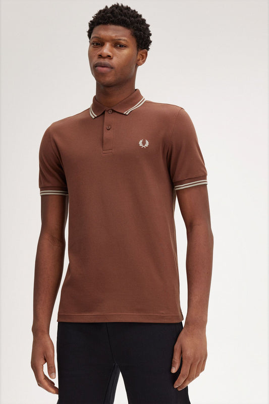 Fred Perry Polo M3600 Whiskey Brown / Porridge Marl / Porridge Marl