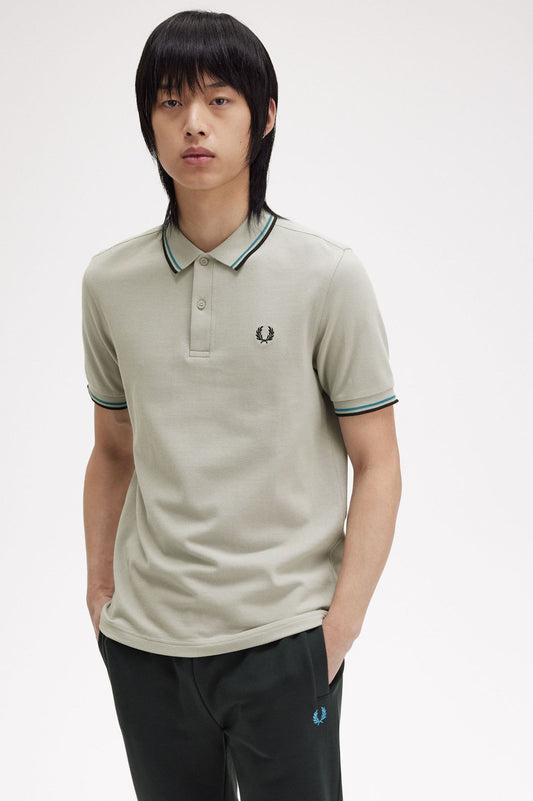 Fred Perry Polo M3600 Limestone / Runaway Bay Ocean / Black