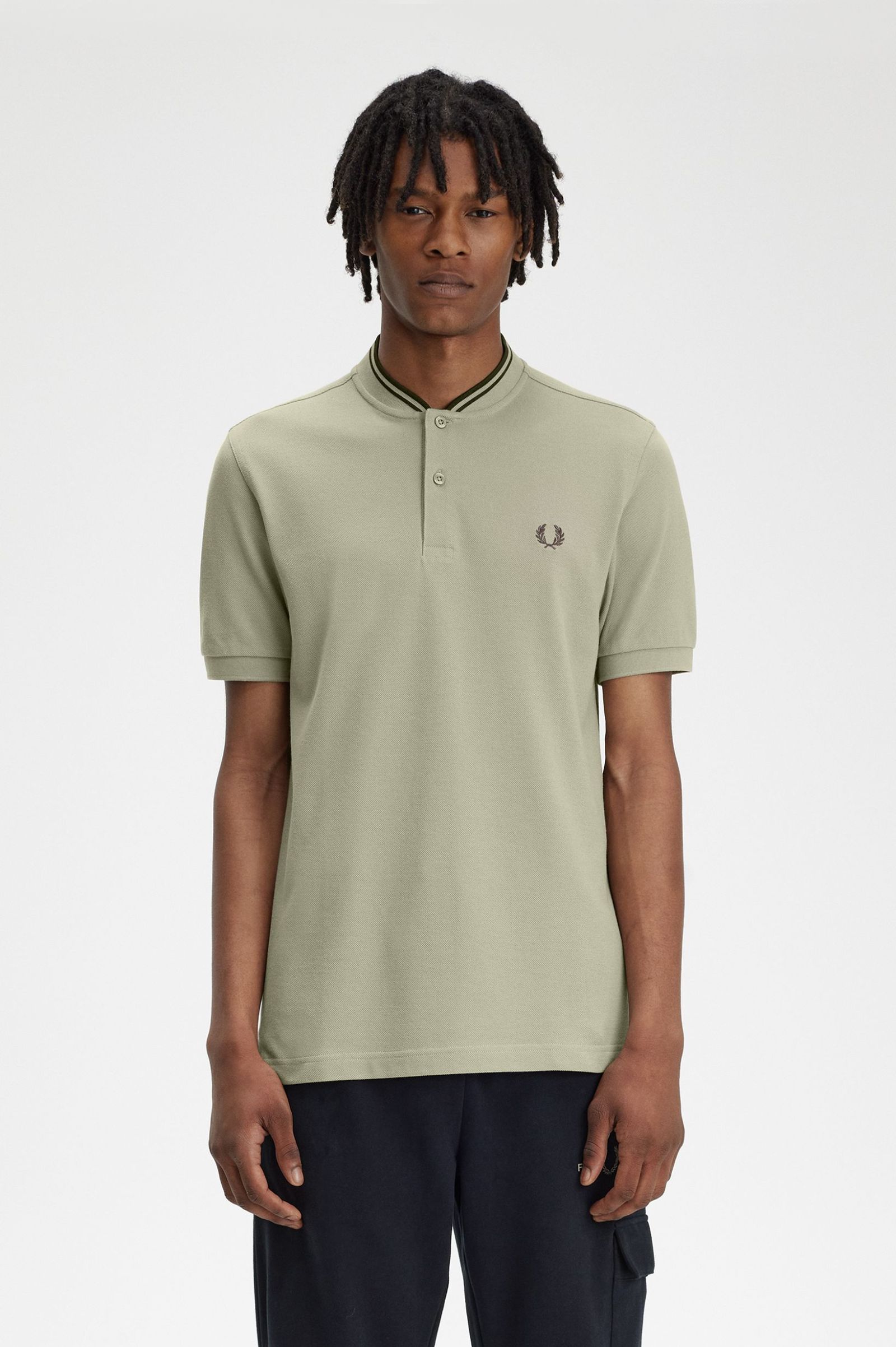 Grey fred perry polo best sale