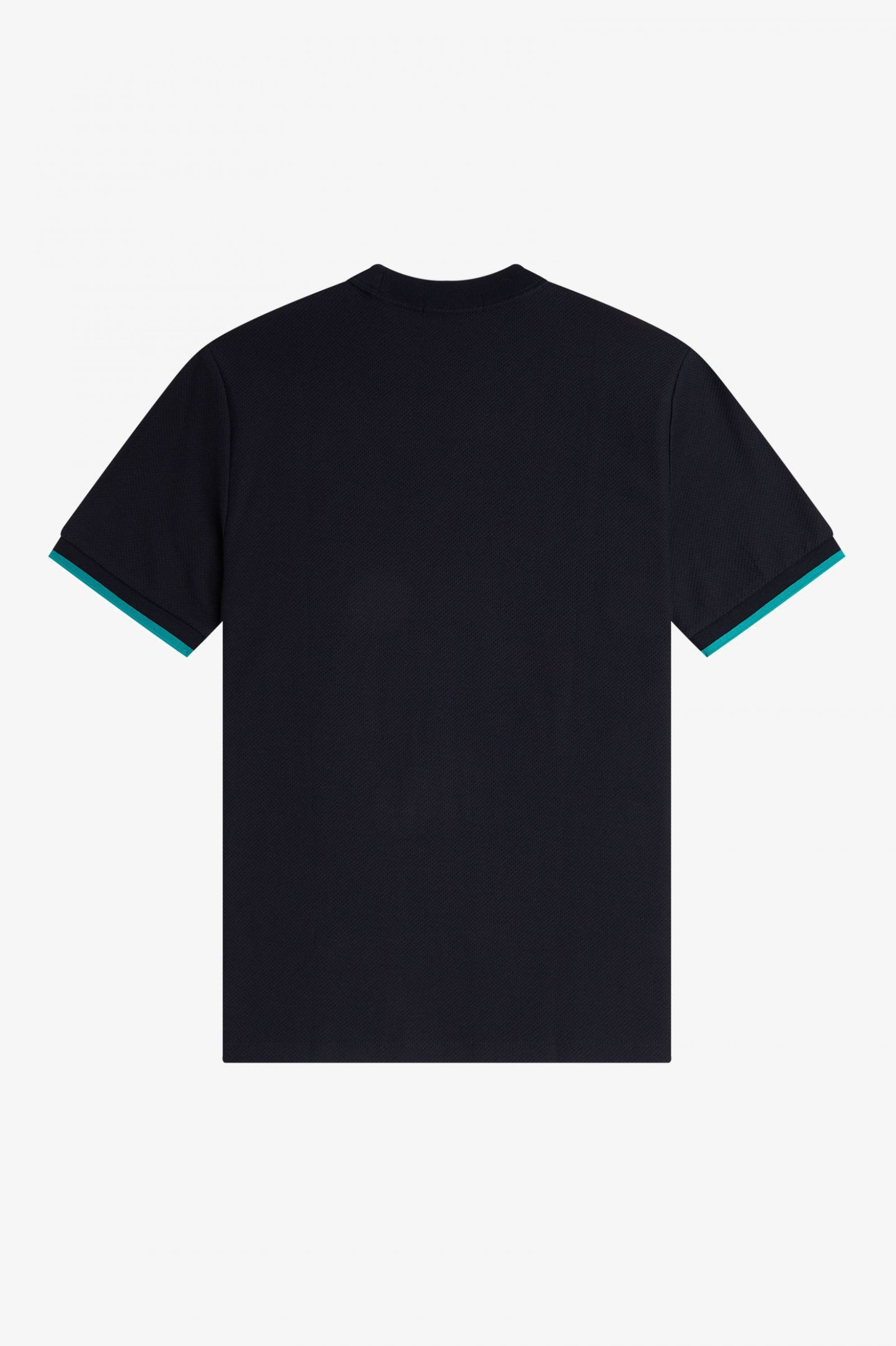 Fred Perry Tipped Cuff Pique Shirt Navy / Deep Mint