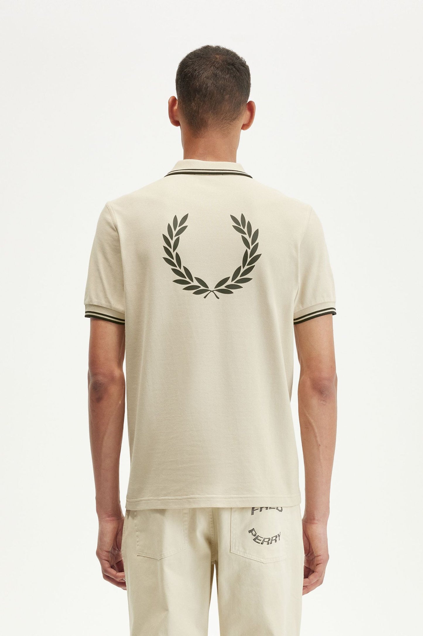 Fred Perry Back Graphic Polo Shirt Oatmeal
