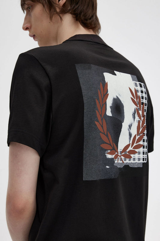 Fred Perry Rave Graphic T-Shirt Black