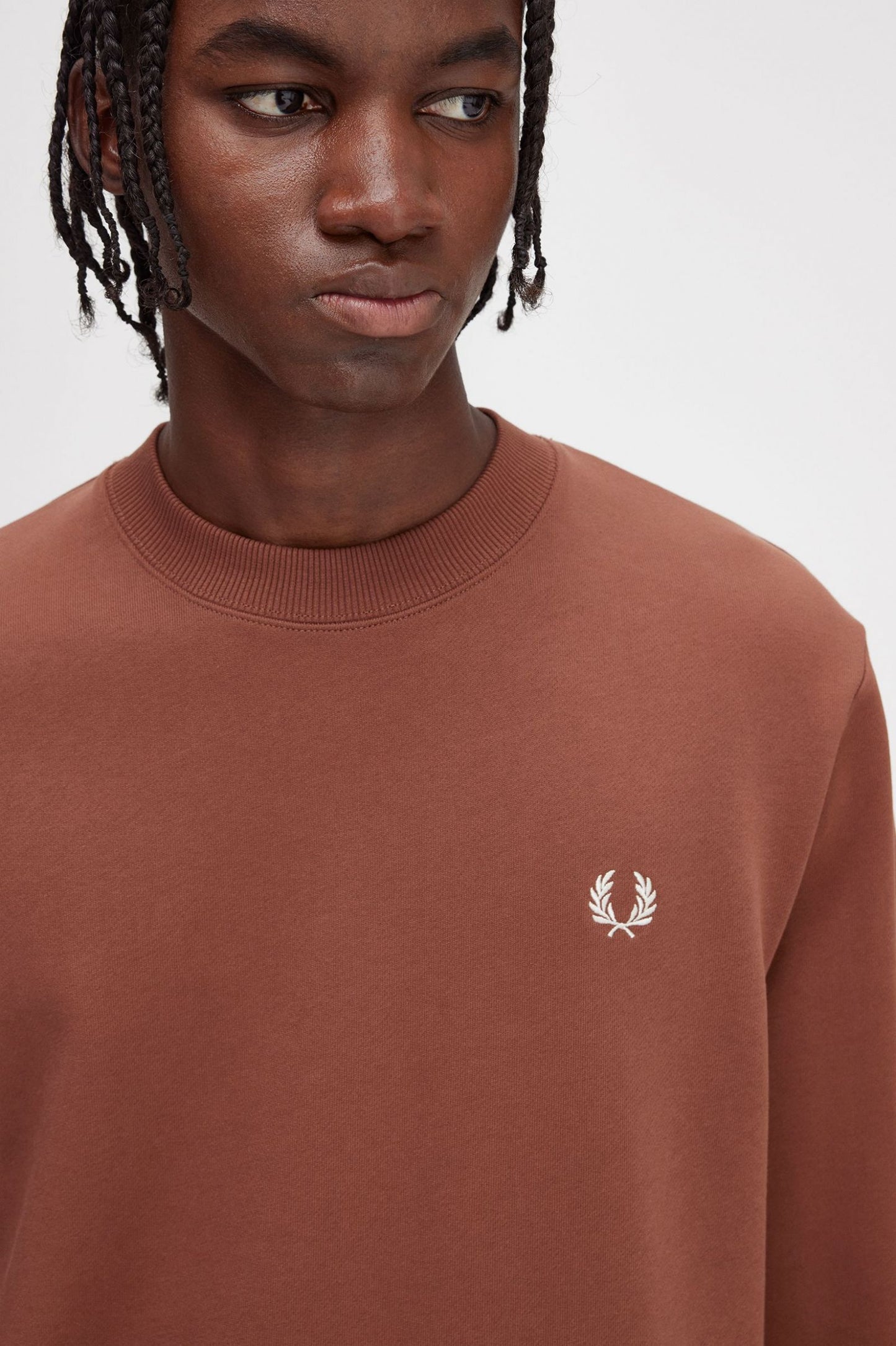Fred Perry Rave Graphic Sweatshirt Whiskey brown