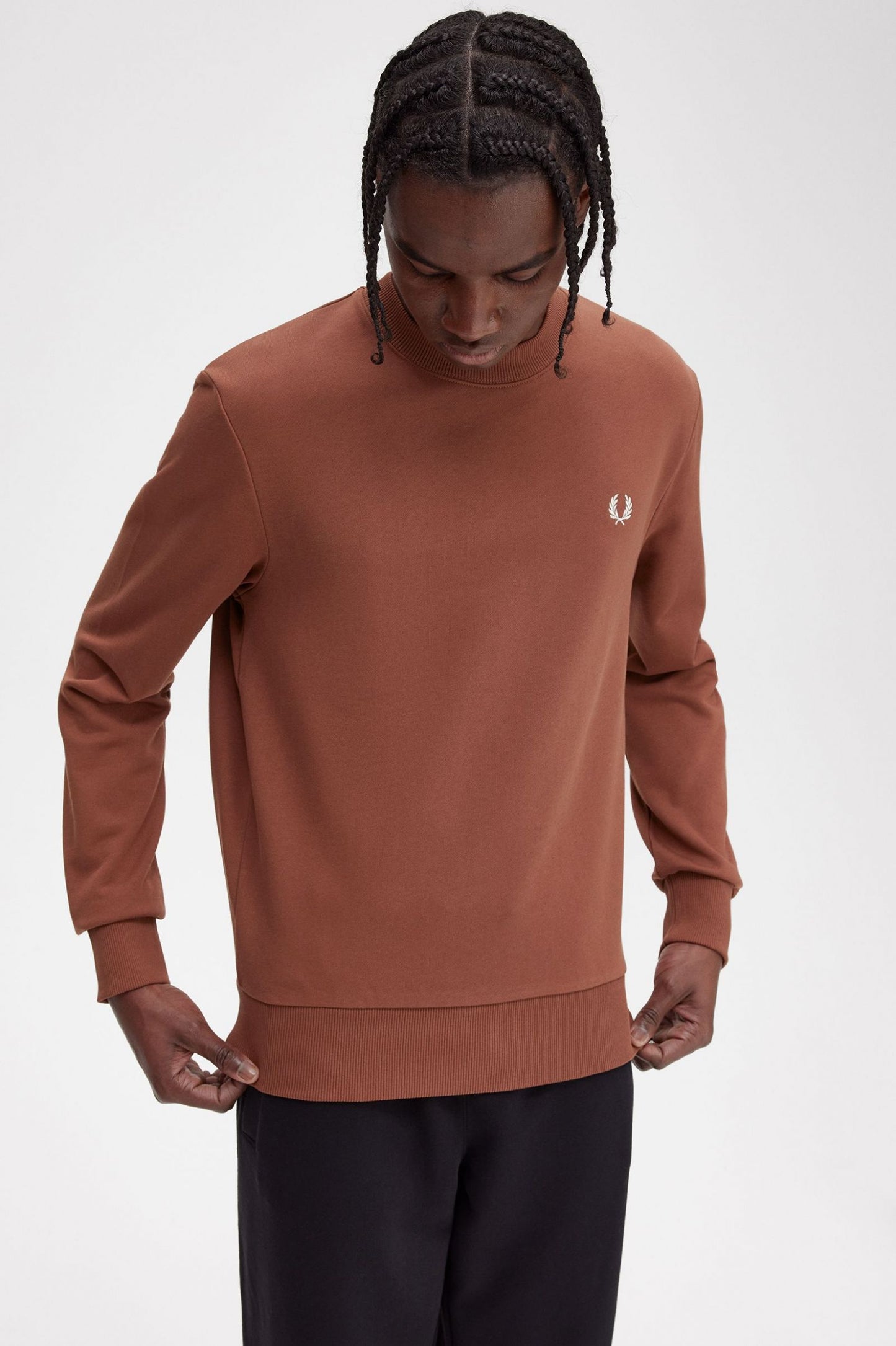Fred Perry Rave Graphic Sweatshirt Whiskey brown