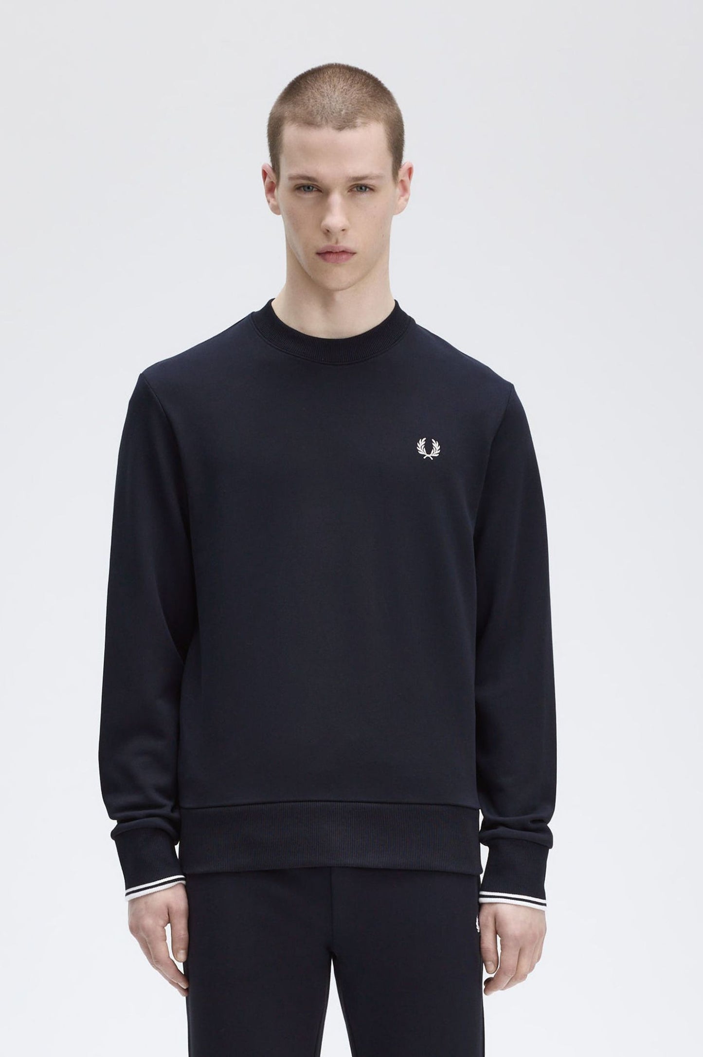 Fred Perry Crew Neck Sweatshirt Navy