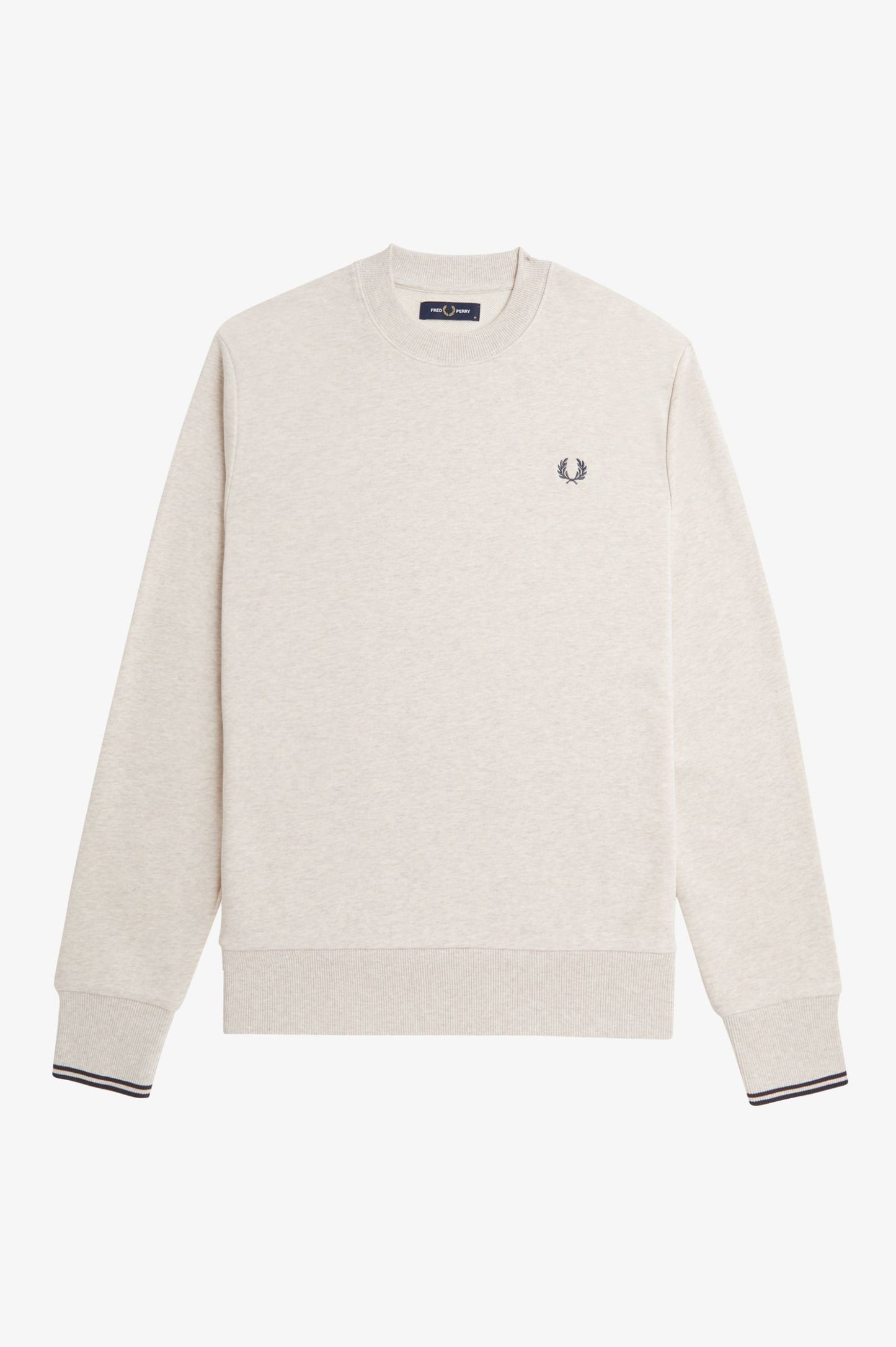 Fred Perry Crew Neck Sweatshirt Porridge Marl / Anchor Grey