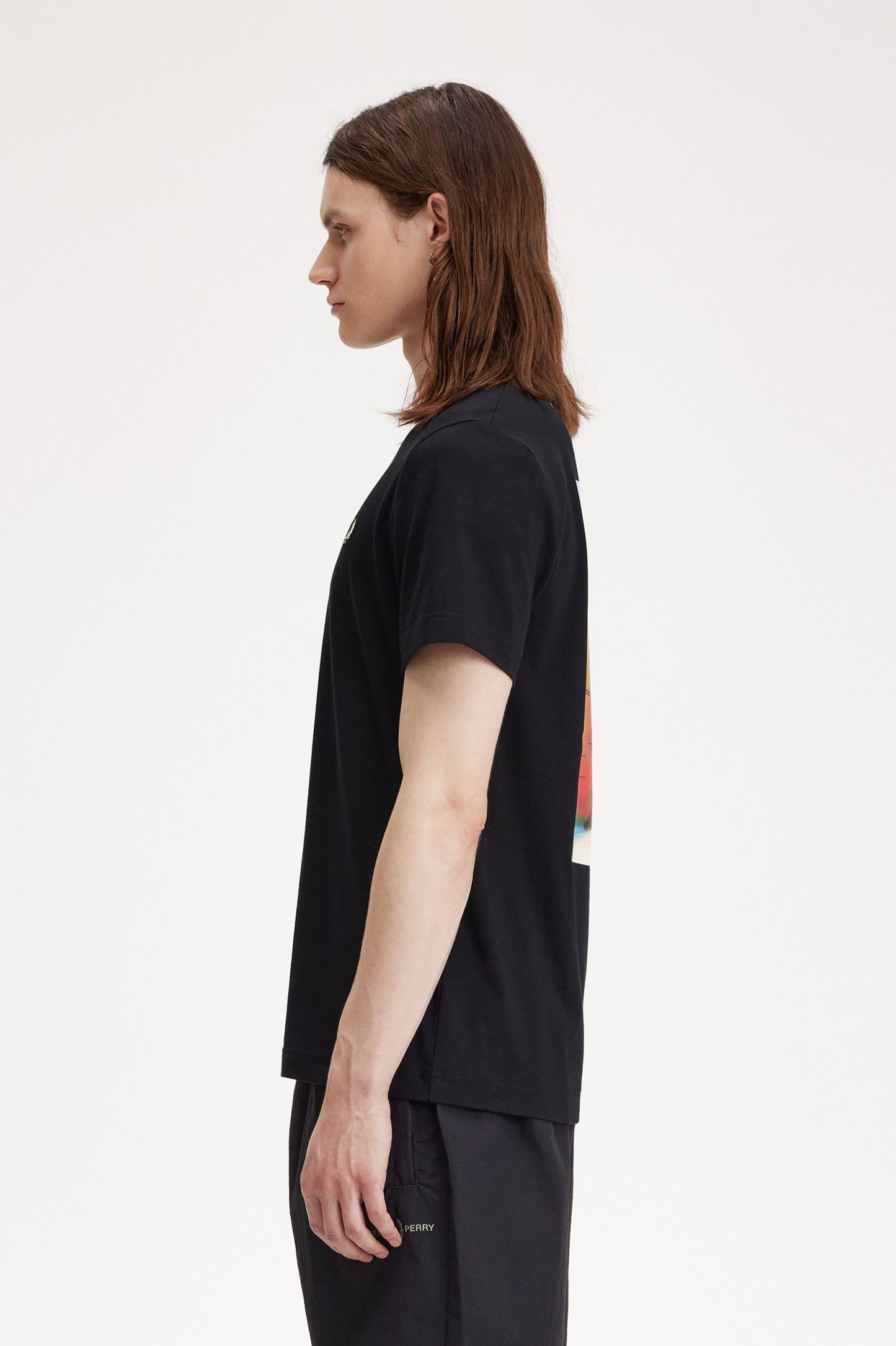 Fred Perry Abstract Graphic T-Shirt Black