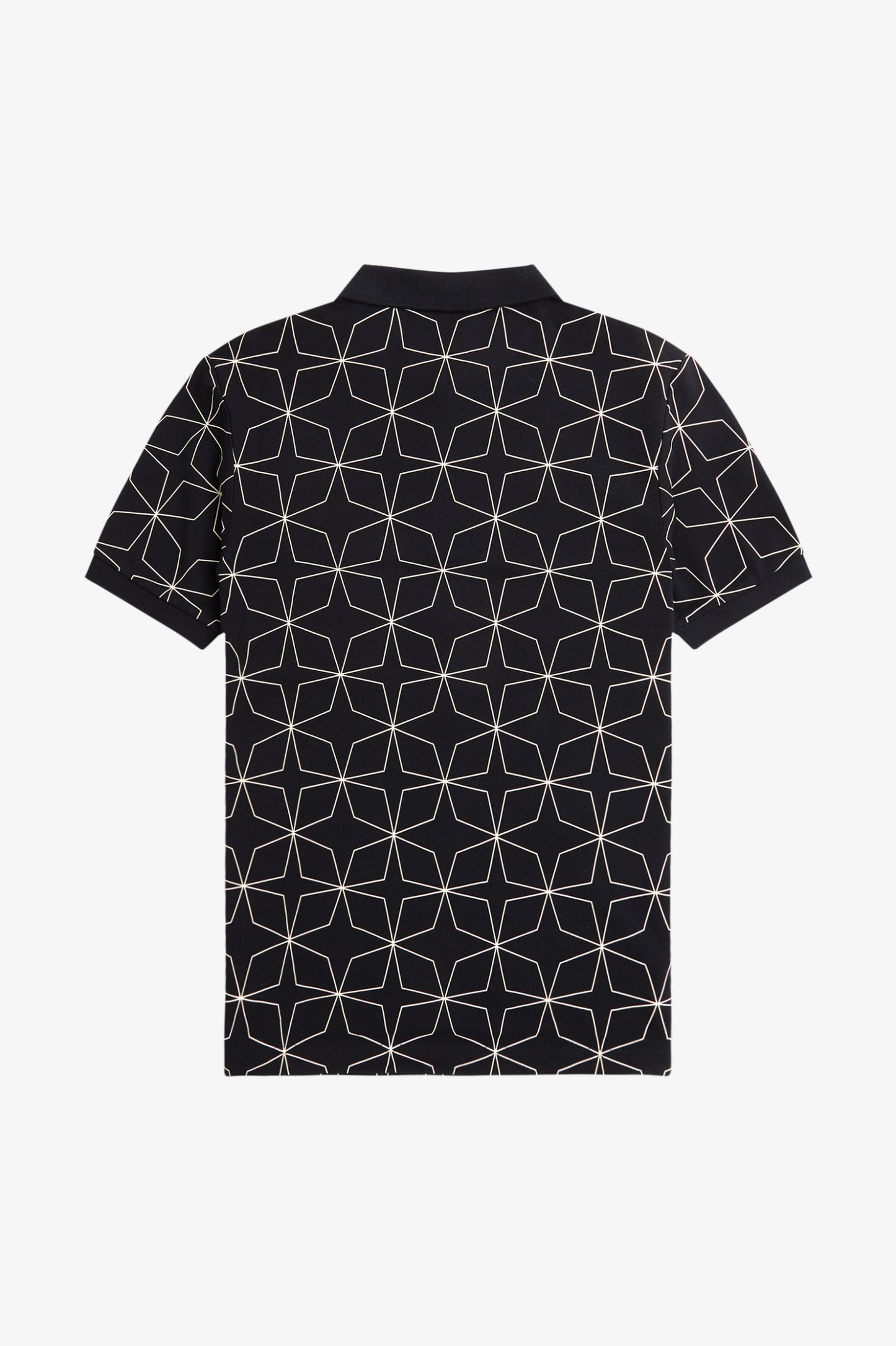 Fred Perry Geometric Polo Shirt Black