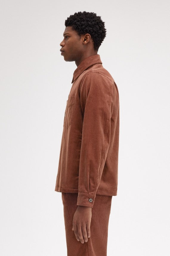 Fred Perry Corduroy Overshirt Whiskey Brown