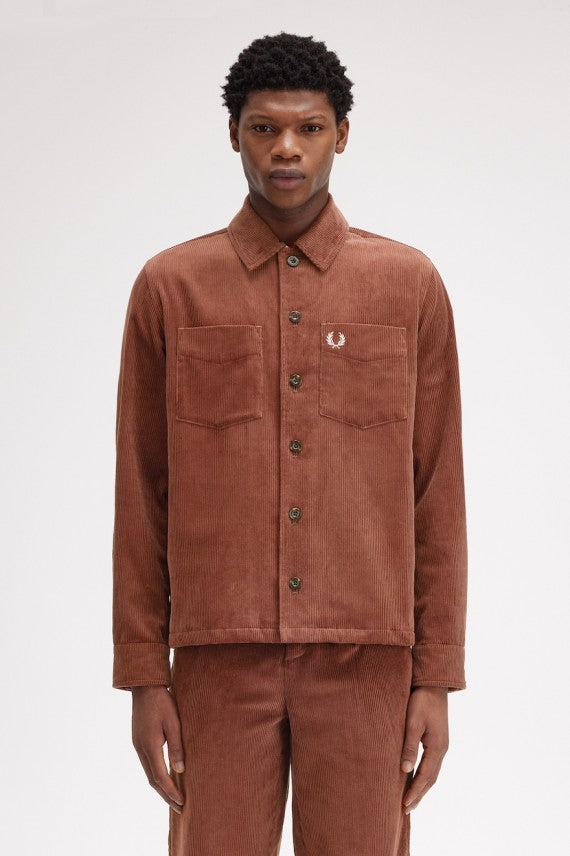 Fred Perry Corduroy Overshirt Whiskey Brown