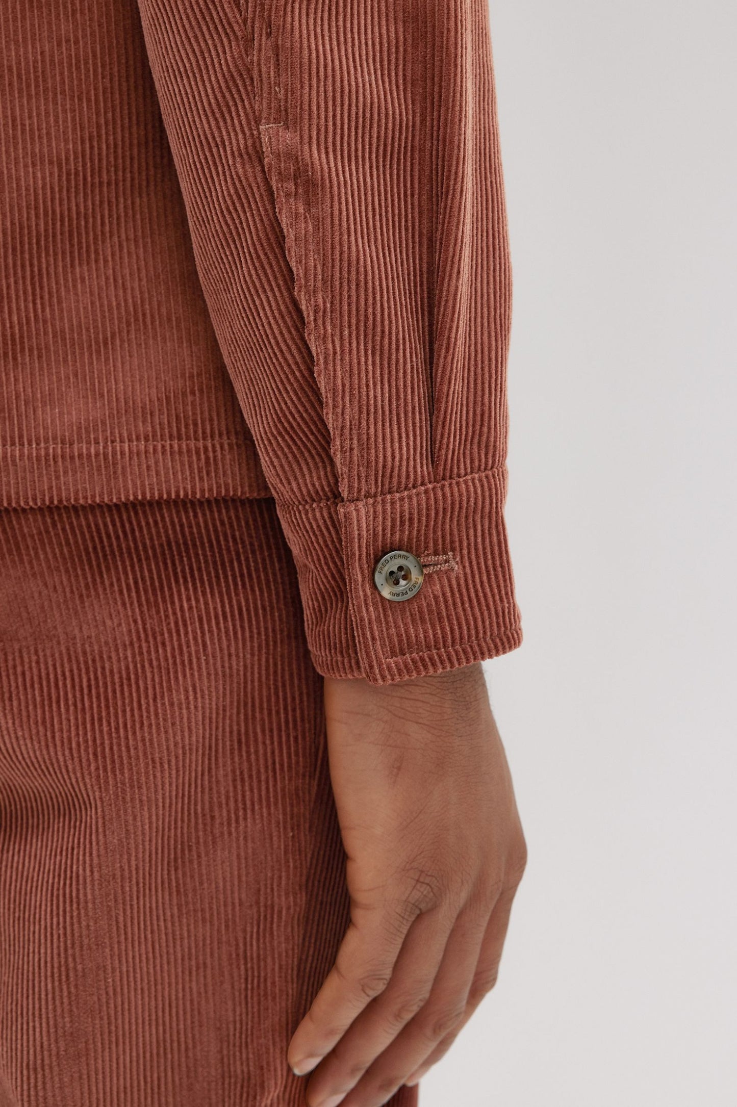 Fred Perry Corduroy Overshirt Whiskey Brown