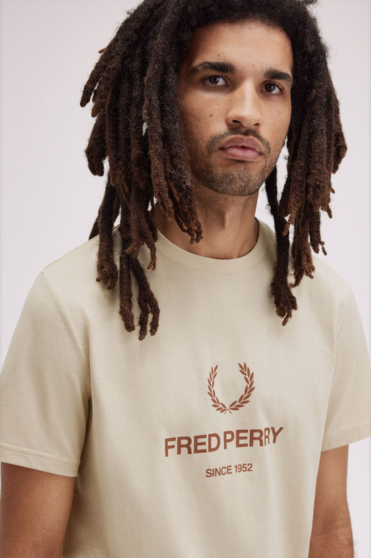 Fred Perry Fred Perry Graphic T-Shirt Oatmeal