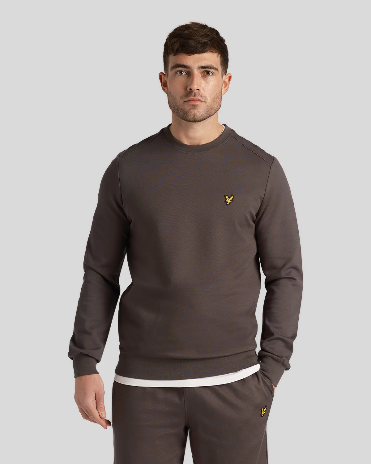 Aantallen kloppen niet Lyle & Scott Sports Crew Neck Fly Fleece Sweatshirt Graphite