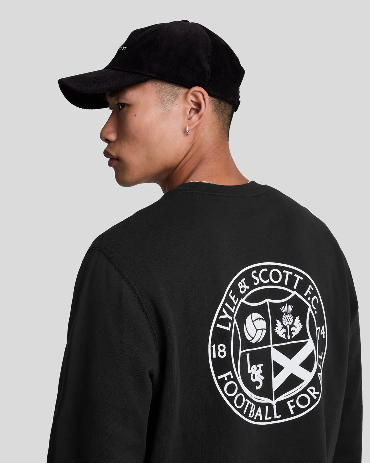 Lyle & Scott Football For All Graphic Sweatshirt Jet Black