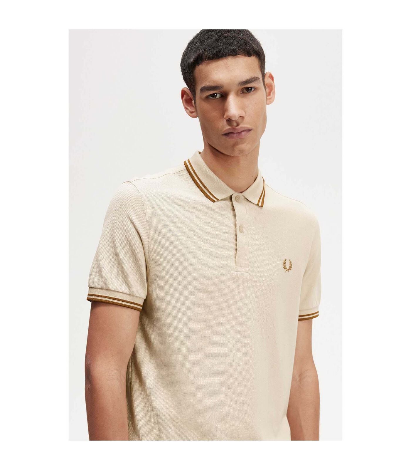 Fred Perry Polo M3600 Oatmeal / Whiskey Brown / Whiskey Brown