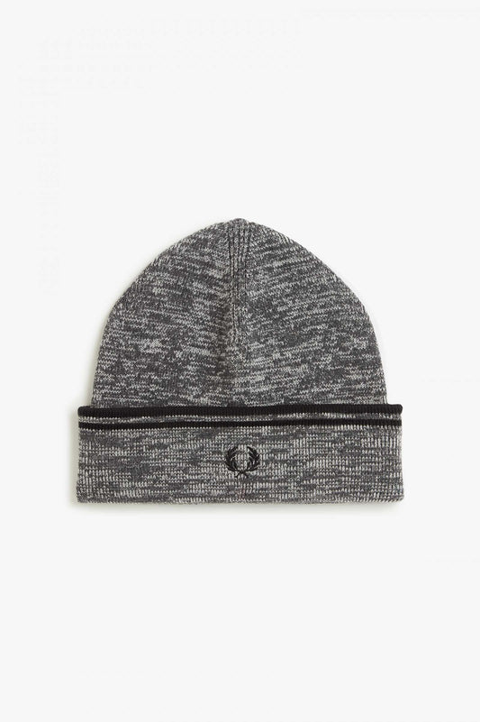 Fred Perry Twin Tipped Merino Wool Beanie Grey / Black