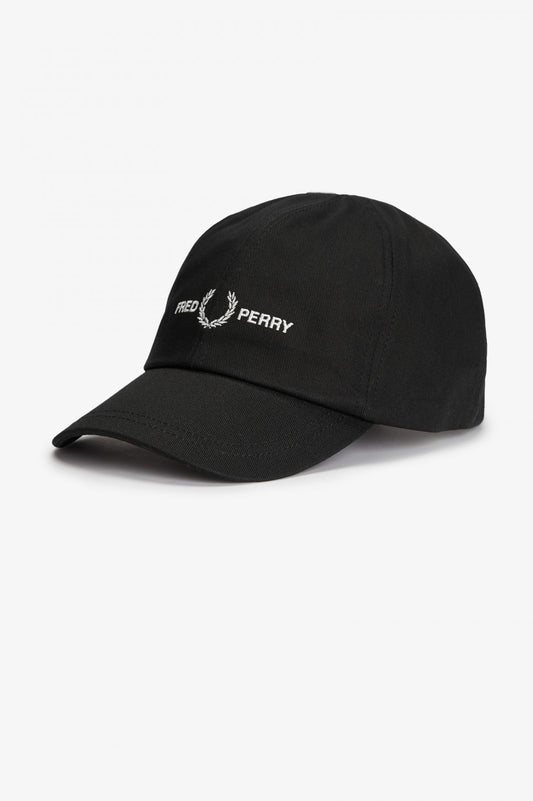 Fred Perry Graphic Branding Twill Cap Black