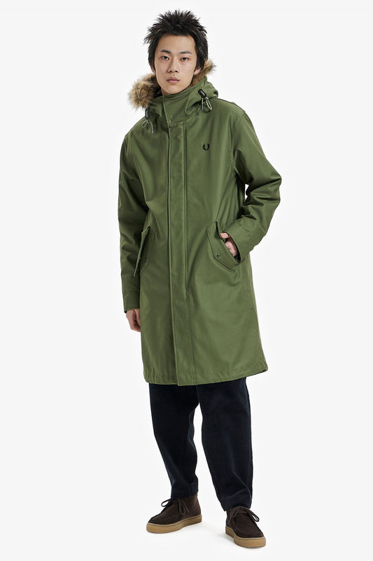 Fred Perry Jacket Zip-In Liner Parka Green
