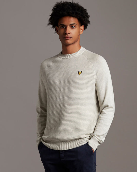 Lyle & Scott Lyle & Scott Men's Knitted Raglan Jumper Light Grey Marl